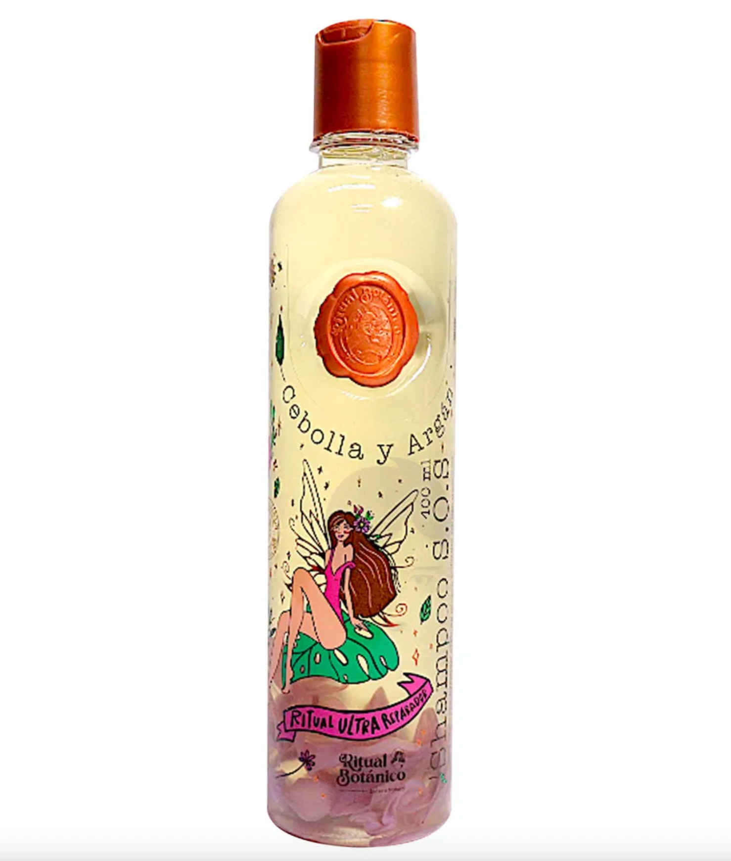 Ritual Botanico- Champú S.O.S con cebolla y argan, para una reparación e hidratación intensiva, sin sulfatos para cabello dañado, hidratación y nutrición intensiva en el cabello (400 ml)