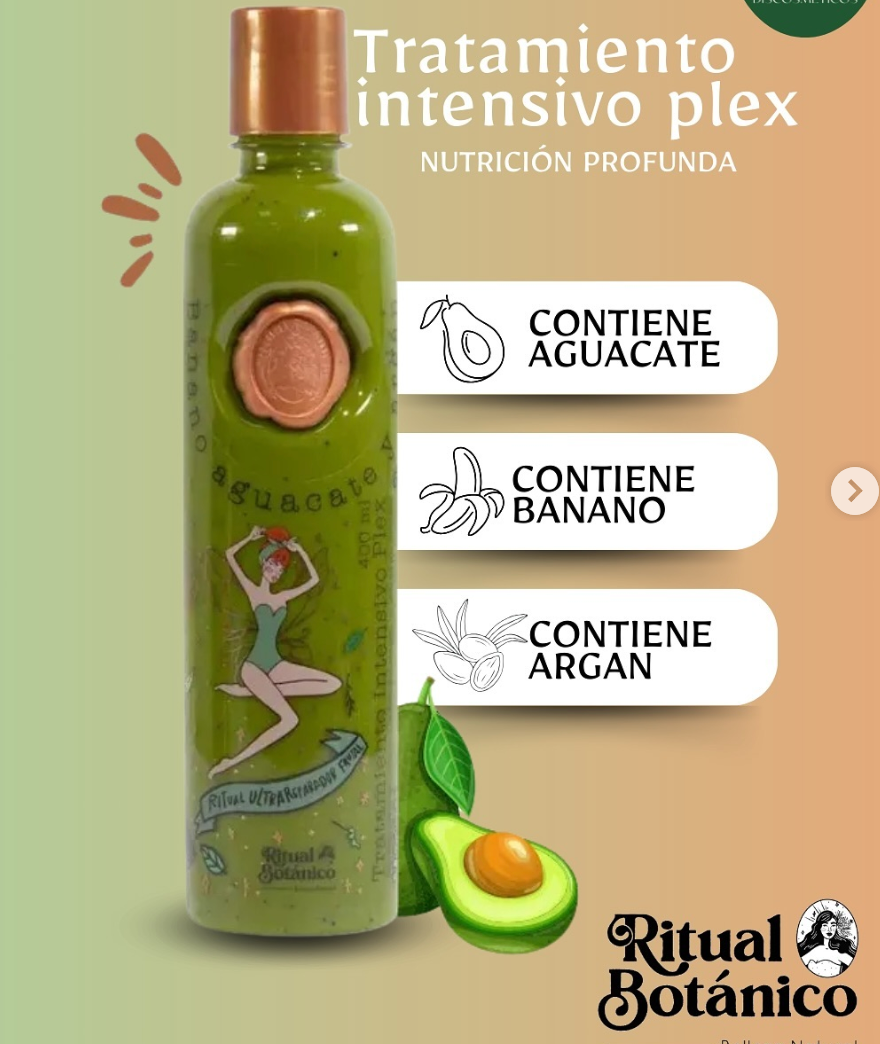 Tratamiento capilar ritual botanico plex con plátano y aguacate