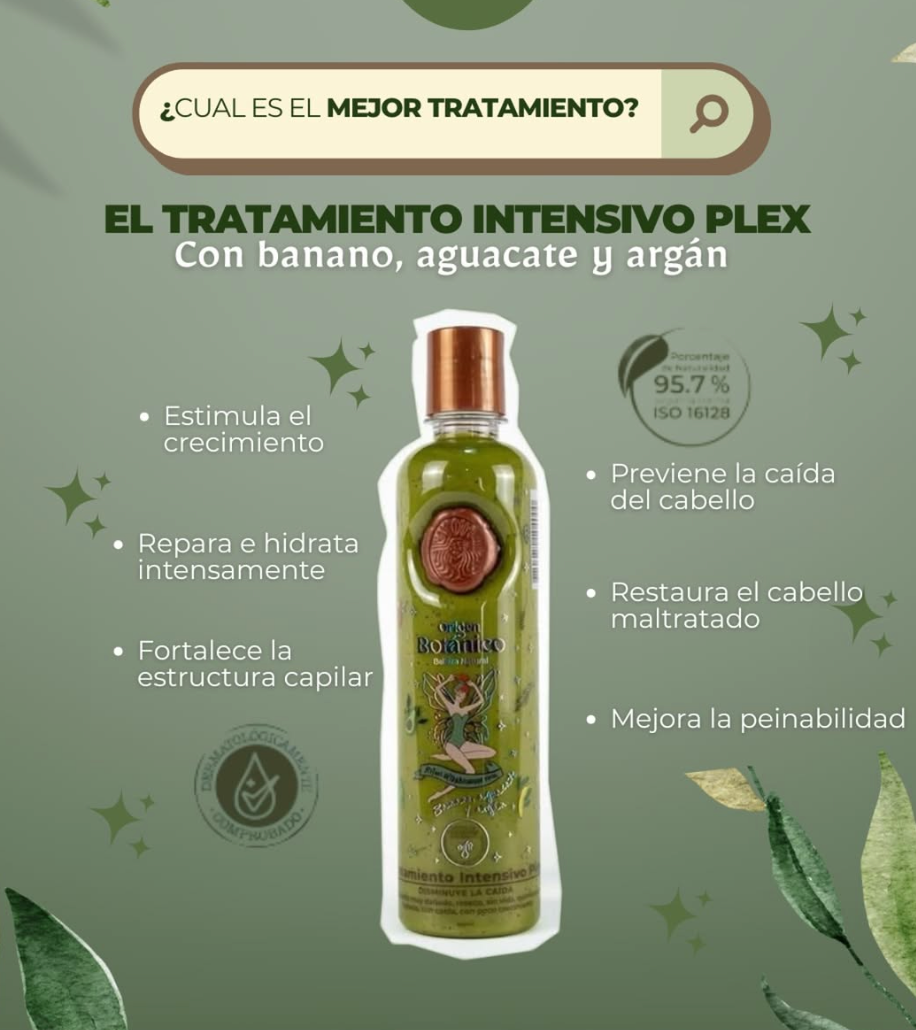 Tratamiento capilar ritual botanico plex con plátano y aguacate