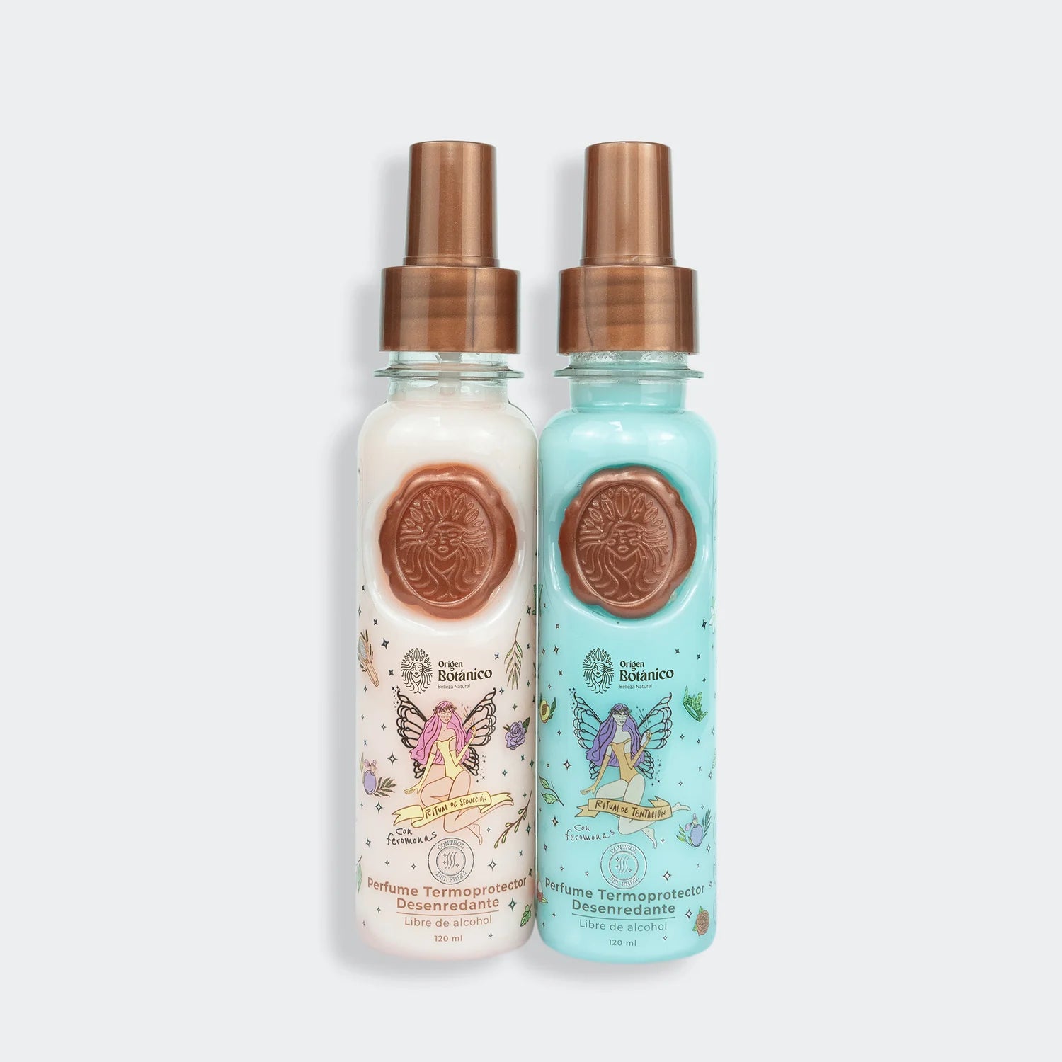 Dúo de Perfumes Termoprotectores Azul y Rosado 2 × 120 ml