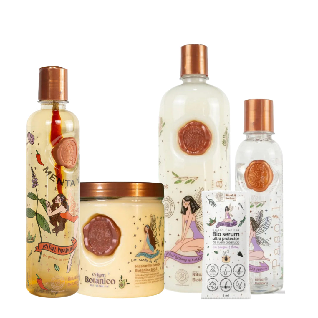 Kit Ritual Botánico Keratina 1 Litro + Shampoo de Ají + Mascarilla Capilar